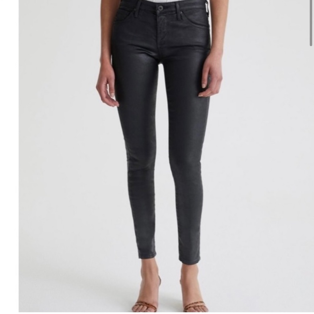 Super Skinny Ankle AG Sateen Coated Pants